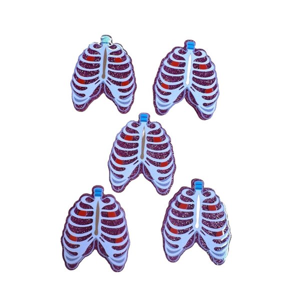 10 pc glitter RN Nurse  acrylic flat back charm for badge reels keyrings earring - Picture 1 of 3